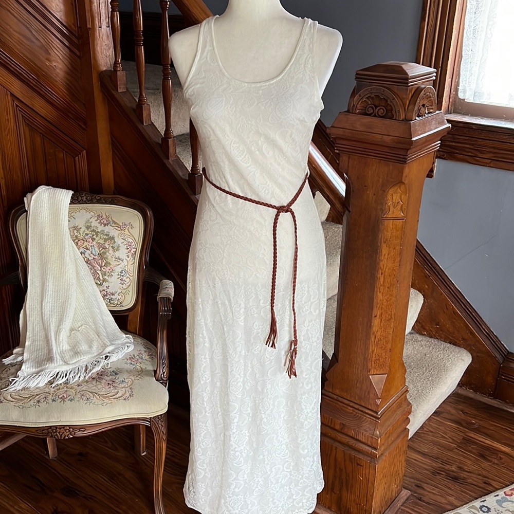 Tank Lace Overlay Maxi Dress Sz S